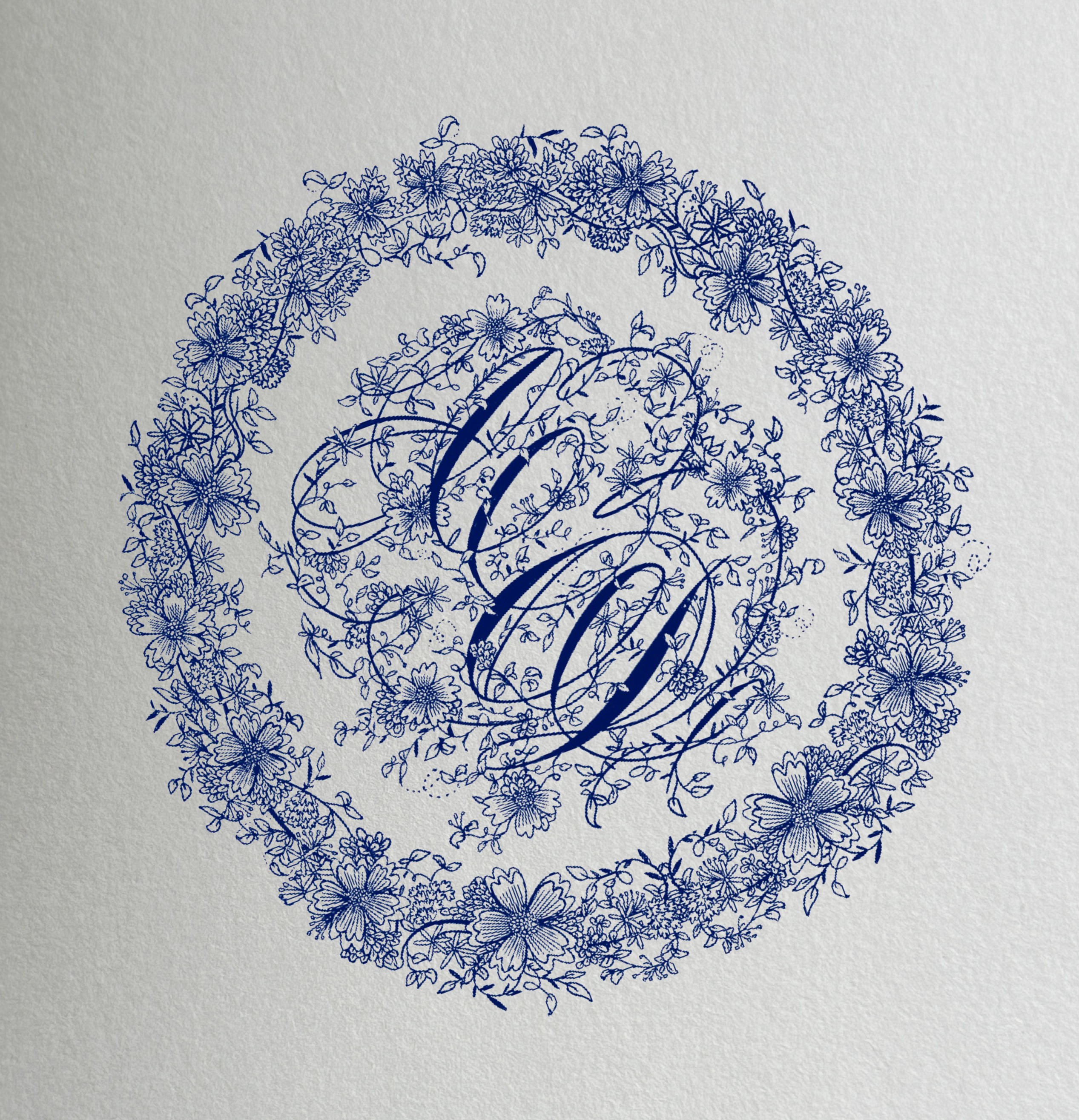 Garden Lettering, a floral alphabet study by Raven Hsieh